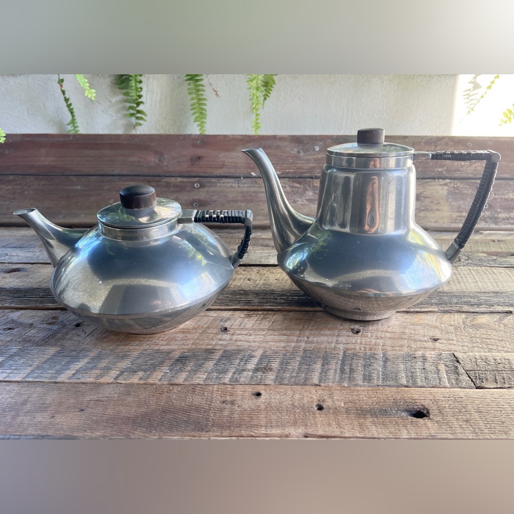 Vintage METAWA Holland Pewter Pot Set of 2